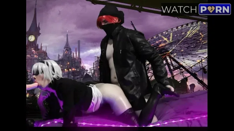 black kitsune 2b nier automata blowjob and hard fuck jpg