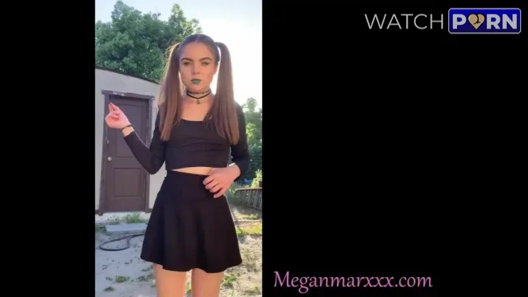meganmarxxx goth teen smokes and flashes jpg